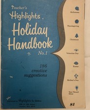 Vintage 1965 Highlights Teachers Holiday Handbook 186 Creative Suggestions  picture