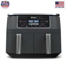 Ninja DZ201 Foodi 8 Quart 6-in-1 DualZone 2-Basket Air Fryer  Roast Broil Dehydr picture