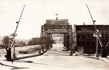 Charlevoix Michigan MI Bridge City Cars c1940s RPPC Photo Postcard COPY picture