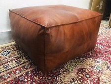 Top Quality Footrest Aamazing Leather Moroccan Genuine Ottoman Pouffe Footstool picture