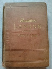 Aug 1899 Baedeker's London & it's Environs, 12 Foldable Maps, Gorgeous Antique picture