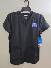 Scrubstar Women's Antimicrobial Premium Performance Notch Neck Top Black Small picture