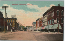 Superior St Looking North Albion Michigan Street Scene 1910 Postcard picture