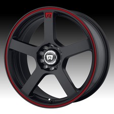 Motegi MR116 FS5 Matte Black Red 17x7 5x4.25 / 5x4.5 40mm (MR11677001740) picture