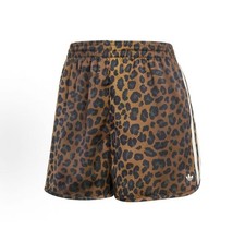 Adidas Originals Women's Leopard Satin Shorts KA2673 BNWT picture