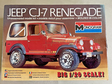 Vintage JEEP CJ-7 RENEGADE Plastic Model MONOGRAM Kit 2402 Red picture