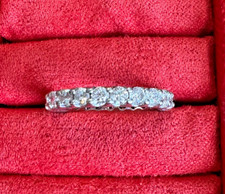 Platinum 1.50 CTW Diamond Eternity Band Ring Size 6 VS2-I Costco Wedding Anniver picture
