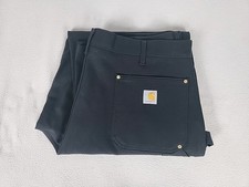 Carhartt Loose Fit Duck Double Front Straight Leg Canvas Jeans 36X32 Men's Black picture