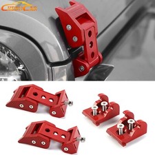 Sides Hood Latches Catch Buckle Trim Kit For 2007-25 Jeep Wrangler JK JL JT Red picture