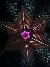 Handcrafted Wooden Star Lamp Scandinavian Christmas Light Decor Wall Hanging picture
