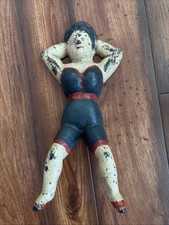Vintage / Antique Naughty Nellie Cast Iron Figural Boot Jack EUC Original Paint picture