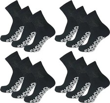 3-12 Pairs Men's Ankle Gripper Non Skid Diabetic Socks Non Binding Loose Fit Top picture