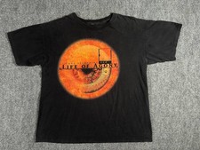 Vintage 1997 Life of Agony Soul Searching Sun Band Blue Grape T-Shirt XL picture
