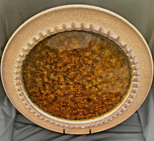 RARE Vtg Earthgender David Cressey 1970's Studio Art Fused Glass Pottery Ashtray picture