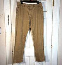 J.CREW Bowery Stretch Beige Chino Pants Men's 32x24 Slim Tapered picture