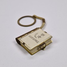 Vintage Soviet Souvenir Keychain Mini Book Volgograd Landmarks USSR 1980s Russia picture