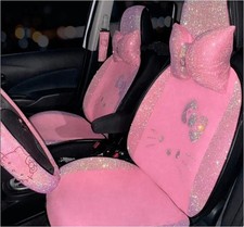 Fashion Car Luxury Seat Cover Full Car Sparkly Diamond Rhinestones picture