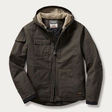 Duluth Men's Superior Fire Hose Hooded Jacket, Iron Ore NEW WT picture