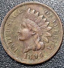 1894 INDIAN HEAD CENT - FULL LIBERTY XF/AU #BKD2 picture