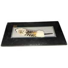 Hand Painted on Feather - White Wolf - Signed Peg Fennimore Collection picture