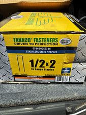 Fanaco GS16200SS316 316 Stainless 2” GS-16 Staples, 10,000/box, Paslode Compatib picture