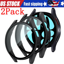 2X Samsung Galaxy Watch 4 5 6 7 40/44 Tempered Glass Protector Screen Case Cover picture