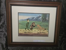 Signed Hanna-Barbera Studio Yogi's Great Escape Hot on The Trail Production Cel  picture