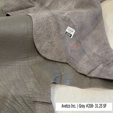 Avetco Gray Buffalo Full Grain Leather Hide 4-5oz Phoenix Soft 25-40 SF. picture