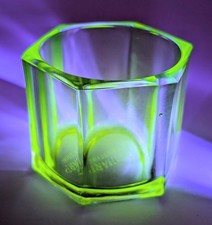 HTF Vintage GLASHARP Uranium Green Glass Razor Hone/Sharpener picture