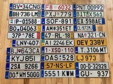Europe/ European License Plates - Many Countries Available - Craft Condition picture