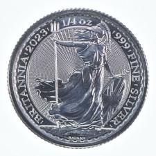2023 Great Britain 50 Pence Silver Britannia 1/4 Oz 0.25 Oz Silver picture