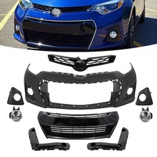 For 2014-2016 Toyota Corolla S SE Front Bumper Upper Lower Grille Fog Lights Set picture
