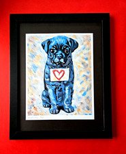 ALEXANDER DULAC MY BANKSY PUPPY Hand Signed  Print Edition of 10 COA picture