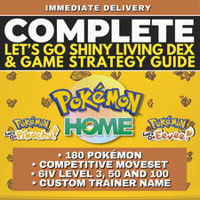Pokémon Let's Go Pikachu Eevee Pokedex Complete Shiny Living Dex HOME Lets Guide picture