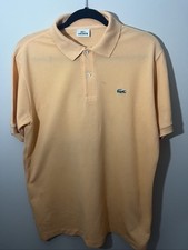 Lacoste Men's Light Orange Polo Shirt Size M Cotton picture