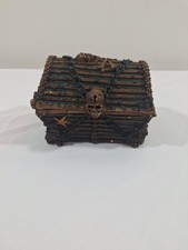 Ebros Pirate Davy Jones Skulls And Bones Treasure Chest Design Jewelry Box picture