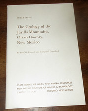 GEOLOGY SOUTHEASTERN NEW MEXICO JARILLA MOUNTAINS RPT + MAP WHITE SANDS REGION picture