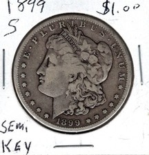 1899-S Morgan Dollar- Silver- Semi Key Better Date- picture