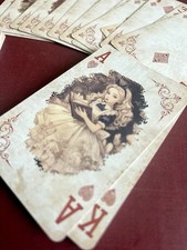 ALICE IN WONDERLAND RETRO  PLAYING CARDS  victorian cottagecore theme party prop picture