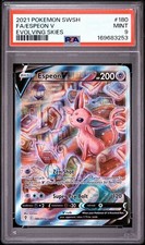 2021 POKEMON SWORD & SHIELD EVOLVING SKIES #180 FULL ART/ESPEON V PSA 9 picture