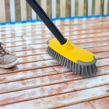 Deck Brush with Long Handle, Floor Scrub Broom for Shower picture