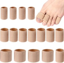 Blulu 16 Pcs Toe Cushion Tube Sleeves Soft Gel Corn Pad Protectors for Cushions picture