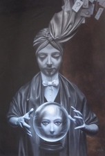 Tim Cantor Portrayal of the Soul Hand Signed large Canvas US surrealist artist picture