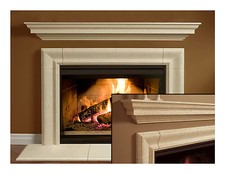 Fireplace Mantel (mantle) Surround Simplicity Design Cast Stone non-combustible  picture