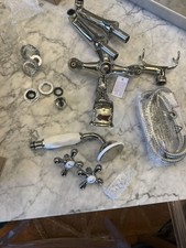 KingstonBrassKS225PXC ChromeClawfoot Tub Faucet with Hand Shower Open Box Unused picture