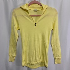 Vintage Bogner Yellow Quarter Zip Base Layer Pullover Top Made in Germany Small picture