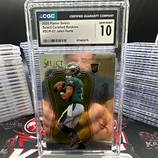 Panini 2020 Select Jalen Hurts Select Certified Rookies SCR-22 RC CGC 10 picture