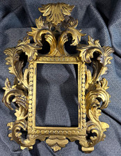 Ornate Baroque Antique Gold Wood Wall Frame 3x5 Portrait Holds 1 Photo picture
