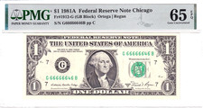1981-A $1 FRN PMG Gem Unc 65EPQ 4/6 Binary Near Solid #G66666646B picture