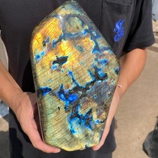 10.8LB Natural Labradorite Quartz Crystal Freeform Mineral Specimen Healing picture